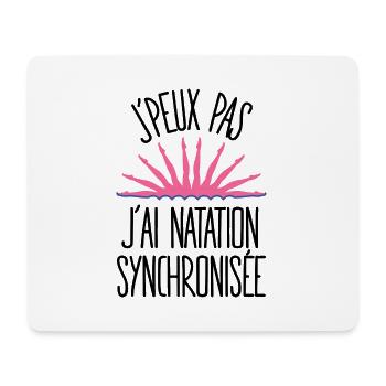 J'peux pas j'ai natation synchronisée - Tapis de souris (format paysage) - blanc - Devant
