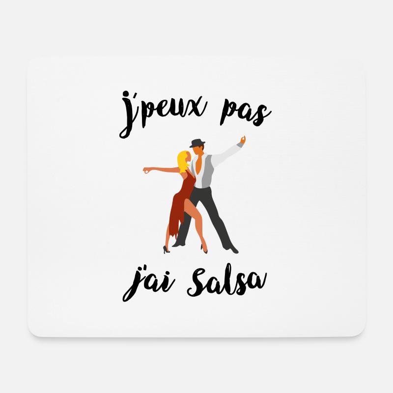 J'peux pas j'ai salsa - Tapis de souris (format paysage) - blanc