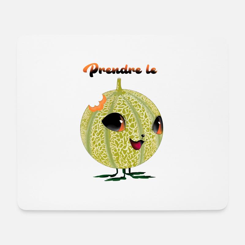 Dessin melon humour prendre le melon - Tapis de souris (format paysage) - blanc