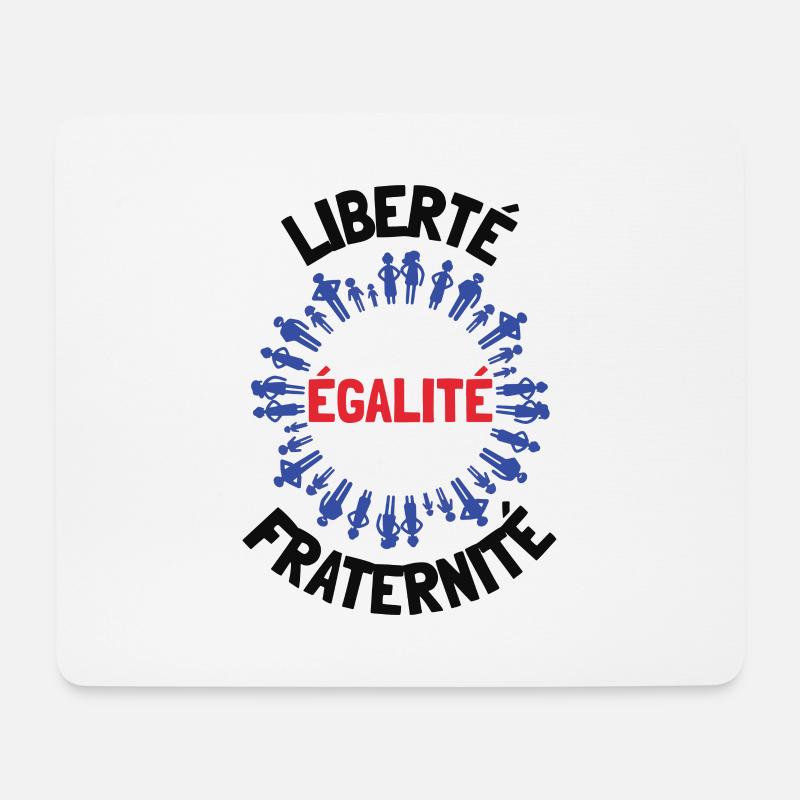 Liberté égalité fraternité - Tapis de souris (format paysage) - blanc