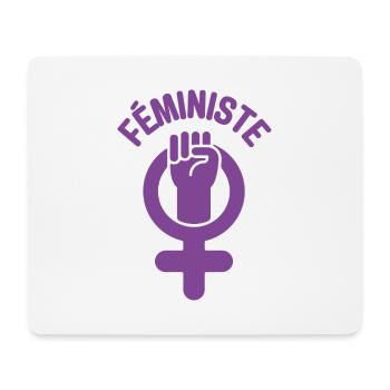 Féministe - Tapis de souris (format paysage) - blanc - Devant