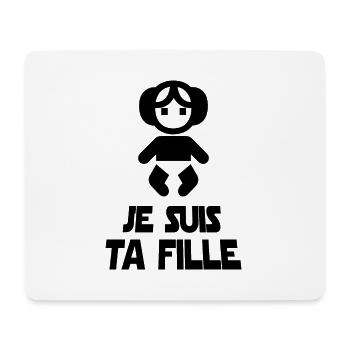Je suis ta fille - Tapis de souris (format paysage) - blanc - Devant