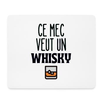 Ce mec veut un whisky - Tapis de souris (format paysage) - blanc - Devant