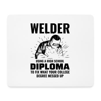 Welding Welder Metal Construction Ironworker - Mouse Pad (horizontal) - white - Front