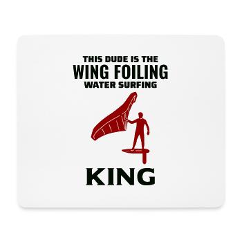 Wing Foiling Hydrofoil Surfen Surf Wassersport - Mousepad (Querformat) - Weiß - Vorne
