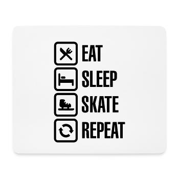Eat sleep speed ice skate repeat - Mouse Pad (horizontal) - white - Front