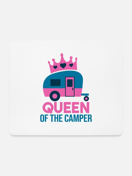 QUEEN OF THE CAMPER - Mousepad (Querformat) - Weiß