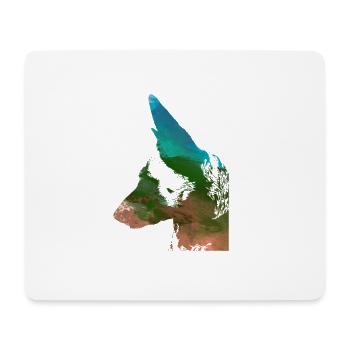 malinois,schäferhund,hund,graffiti - Mousepad (Querformat) - Weiß - Vorne