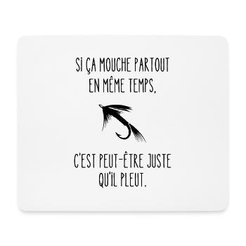 si ça mouche partout en même temps - Tapis de souris (format paysage) - blanc - Devant