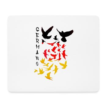 pigeons,sourds,oiseaux,troupeaux d’oiseaux,allemagne - Tapis de souris (format paysage) - blanc - Devant