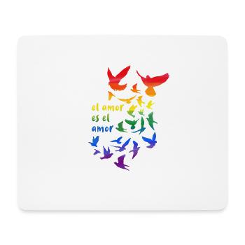 el amor es el amor,arc-en-ciel,sourds,oiseaux - Tapis de souris (format paysage) - blanc - Devant