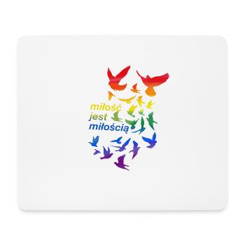 miłość jest miłością,,taube,graffiti,regenbogen - Mouse Pad (horizontal) - white - Front