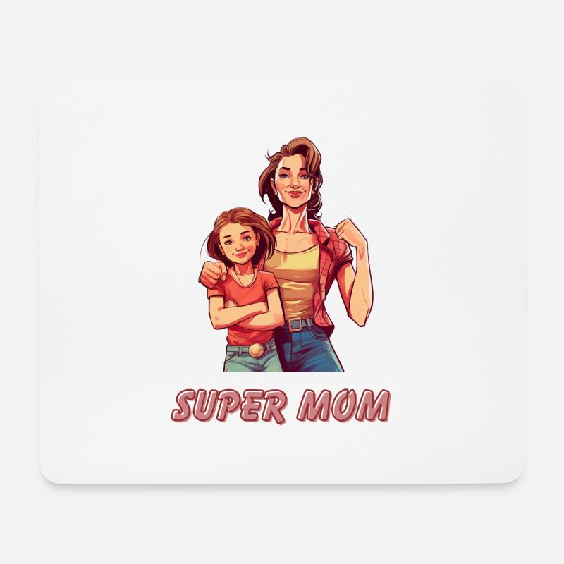 Super Mom - Mousepad (Querformat) - Weiß