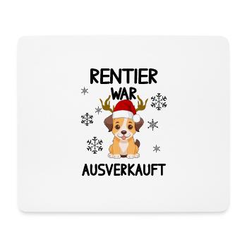 Weihnachten - Rentier war ausverkauft lustige Hund - Mousepad (Querformat) - Weiß - Vorne