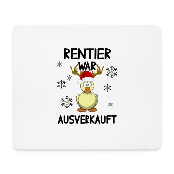Weihnachten - Rentier war ausverkauft lustige Ente - Mousepad (Querformat) - Weiß - Vorne