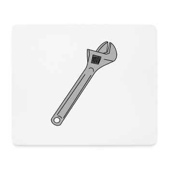 Wrench Adjustable Wrench English - Mouse Pad (horizontal) - white - Front
