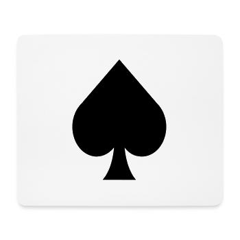 Icône de pique / jeu de cartes / poker / skat / icône - Tapis de souris (format paysage) - blanc - Devant