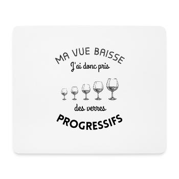 Vieillir vin humour - Tapis de souris (format paysage) - blanc - Devant