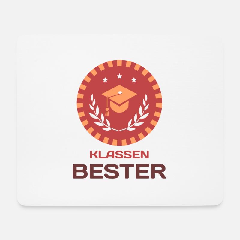 Klassenbester - Mousepad (Querformat) - Weiß