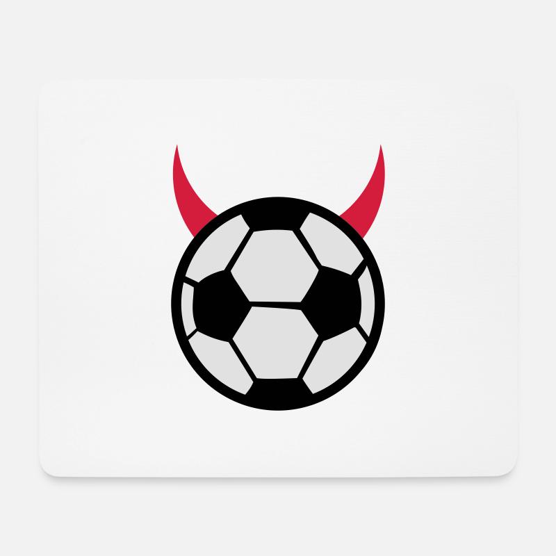 fussball - fußball teufel - Mousepad (Querformat) - Weiß