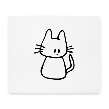 Katze - Mousepad (Querformat) - Weiß - Vorne