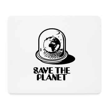 Weltkugel / World Globe - Save The Planet_2c - Mousepad (Querformat) - Weiß - Vorne