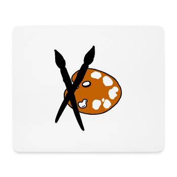 Artist - Painter - Brushes - Mouse Pad (horizontal) - white - Front