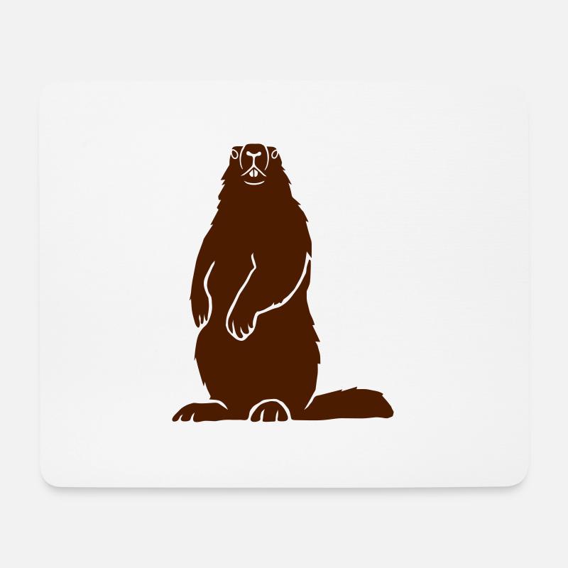 Murmeltier Alpen Alps Berge Groundhog Erdhörnchen - Mousepad (Querformat) - Weiß