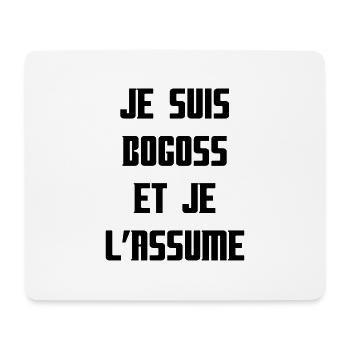 Bogoss et j'assume - Tapis de souris (format paysage) - blanc - Devant