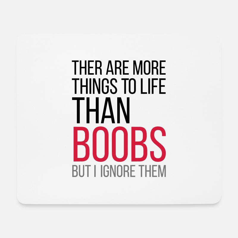 BOOBS - Mouse Pad (horizontal) - white