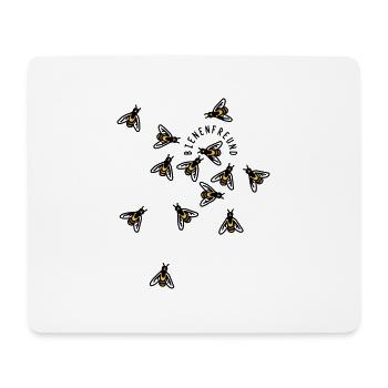 Bienen - Mousepad (Querformat) - Weiß - Vorne