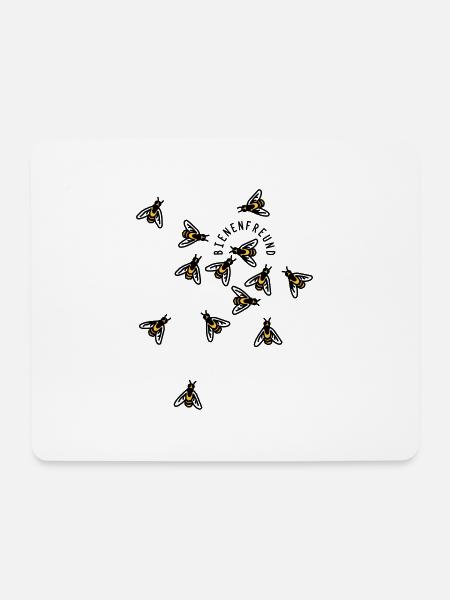 Bienen - Mousepad (Querformat) - Weiß