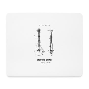 Guitare électrique - Tapis de souris (format paysage) - blanc - Devant
