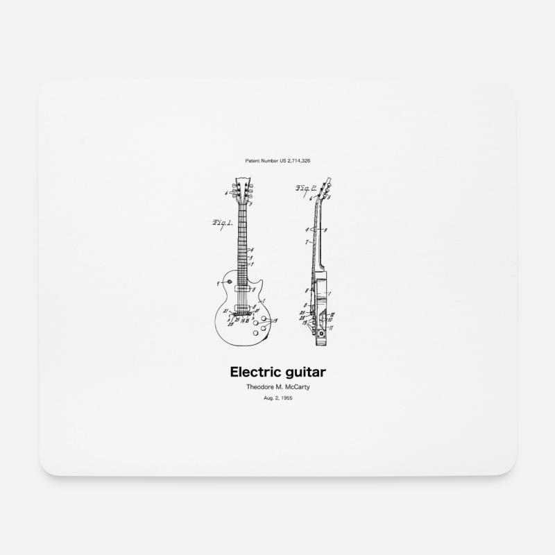 Electric guitar - Mouse Pad (horizontal) - white