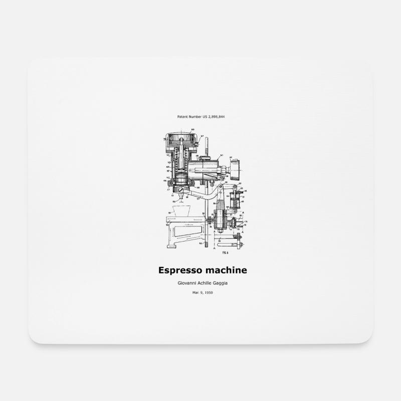 Espresso machine - Mousepad (Querformat) - Weiß