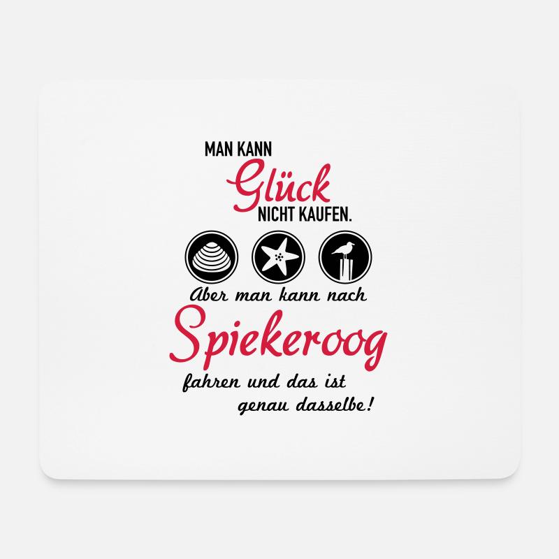 Glück Spiekeroog - Mousepad (Querformat) - Weiß