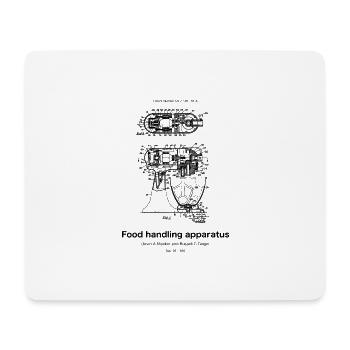 Appareil de manipulation des aliments - Tapis de souris (format paysage) - blanc - Devant