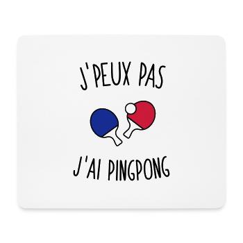 J'peux pas j'ai pingpong - Tapis de souris (format paysage) - blanc - Devant