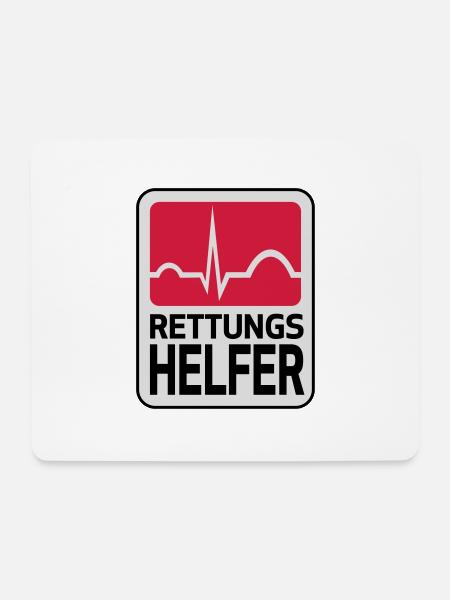 Rettungshelfer - Mousepad (Querformat) - Weiß