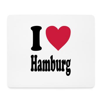I love Hamburg - Mouse Pad (horizontal) - white - Front