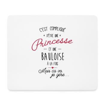 princesse et Bauloise - Tapis de souris (format paysage) - blanc - Devant