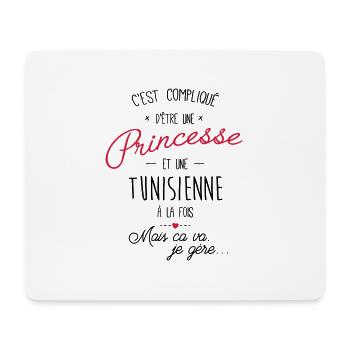 Princesse et tunisienne - Tapis de souris (format paysage) - blanc - Devant