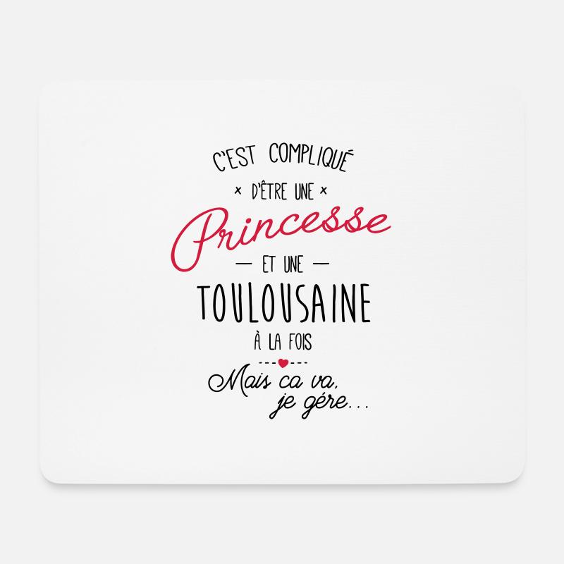 princesse et Toulousaine - Tapis de souris (format paysage) - blanc
