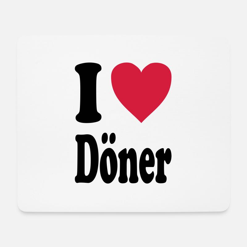 I love Döner - Mousepad (Querformat) - Weiß