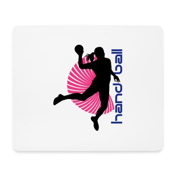 Spirale Handballerin - Mousepad (Querformat) - Weiß - Vorne
