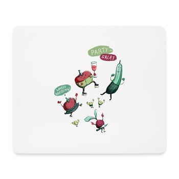 Partysalat in Farbe - Mousepad (Querformat) - Weiß - Vorne