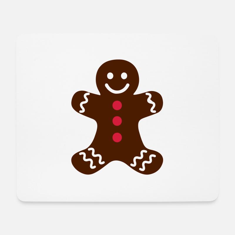 lebkuchenmann - Mousepad (Querformat) - Weiß