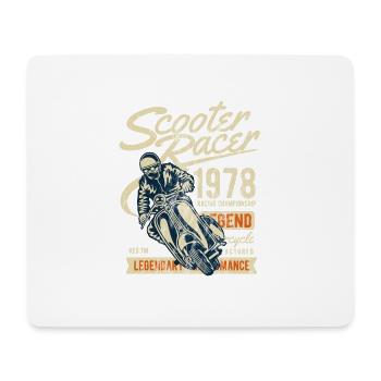 ROLLER RACER - Moped Scooter Shirt Motiv - Mouse Pad (horizontal) - white - Front