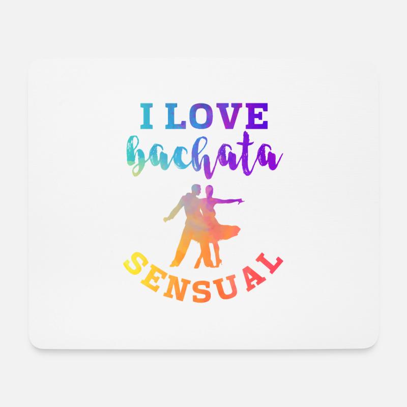 luv bachata - Tapis de souris (format paysage) - blanc