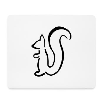 Eichhörnchen - Mousepad (Querformat) - Weiß - Vorne